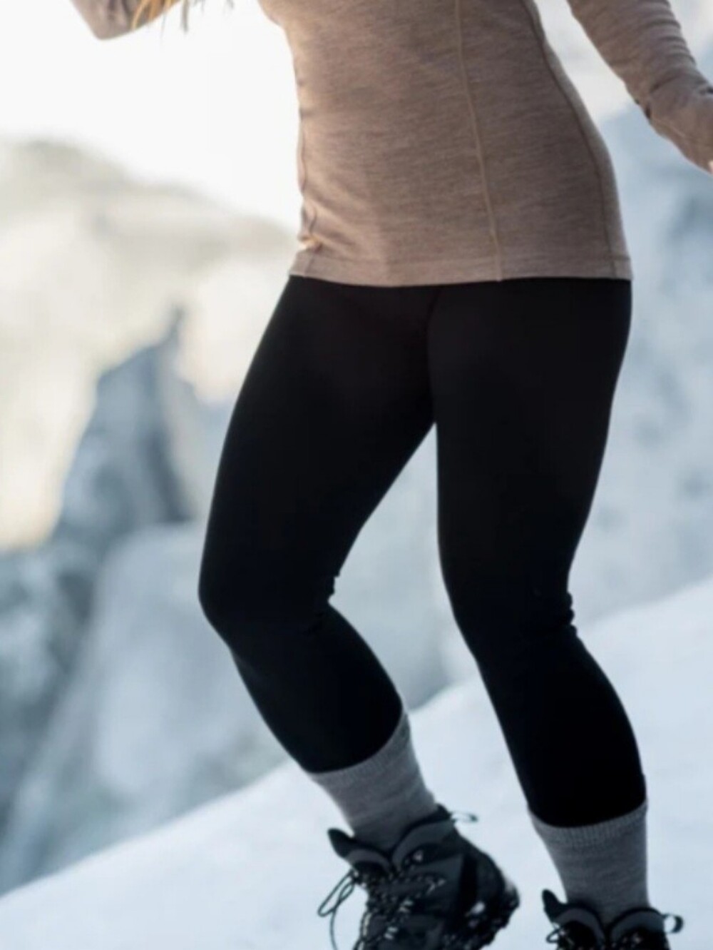 WoolX Womens Durafrost Stella Leggings Merino Wool Blend Size Small Black